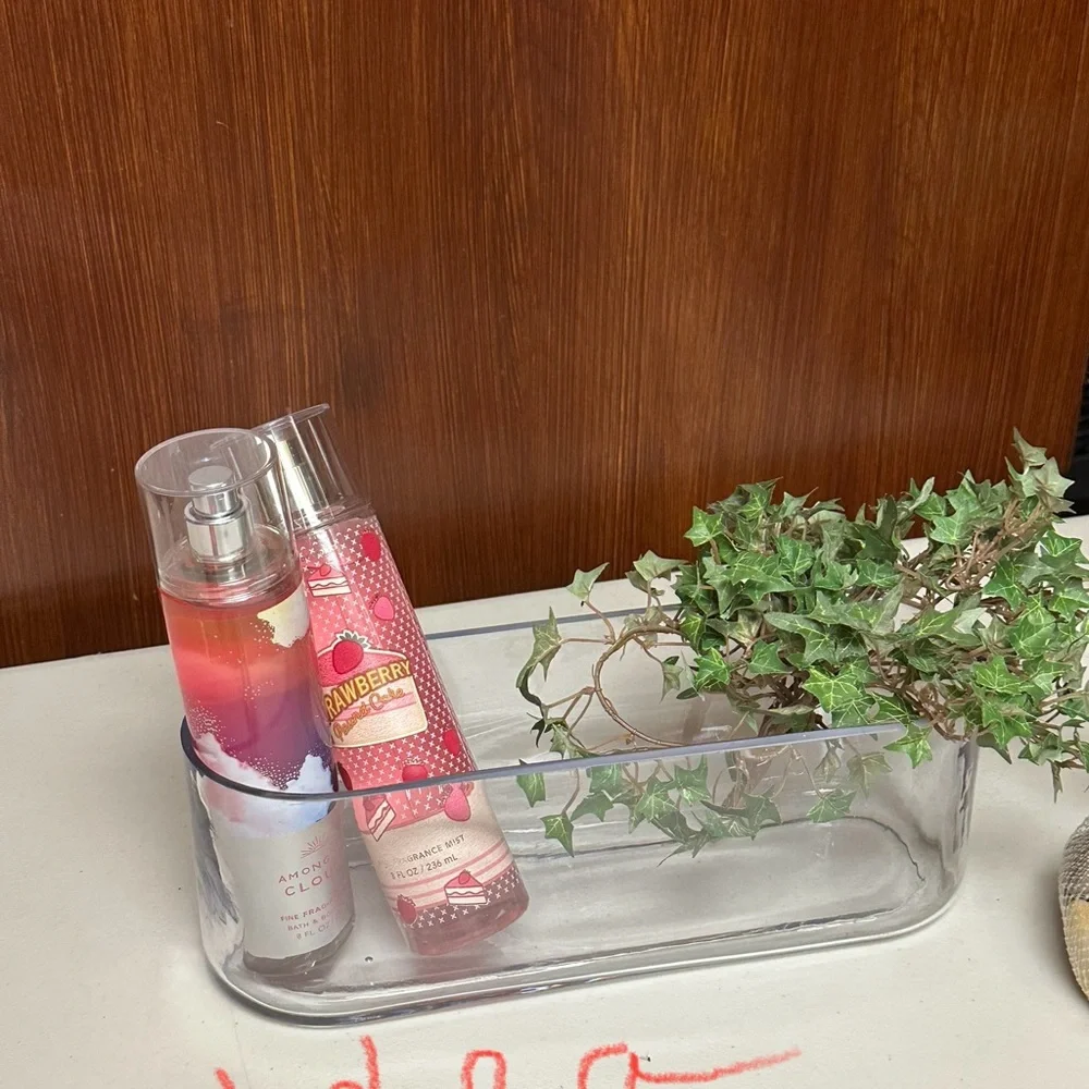 Clear Glass Bathroom Organizer